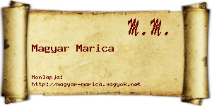 Magyar Marica névjegykártya